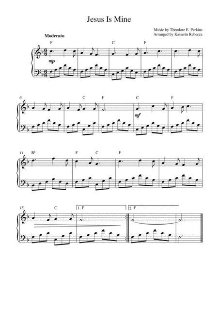 Jesus Is Mine Sheet Music