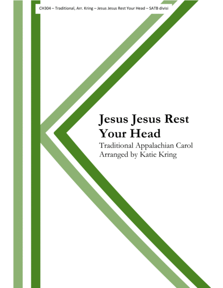 Jesus Jesus Rest Your Head Satb Divisi Sheet Music