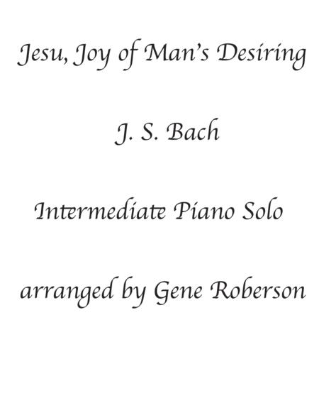 Free Sheet Music Jesus Joy Of Man Desiring Intermediate Piano
