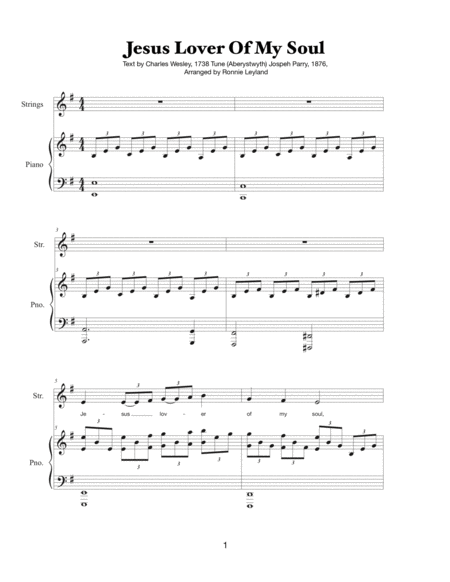 Jesus Lover Of My Soul Sheet Music