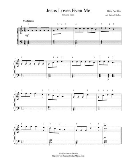 Jesus Loves Even Me For Easy Piano Sheet Music