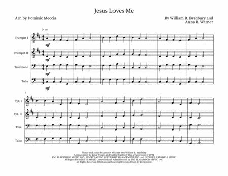 Jesus Loves Me Brass Quartet Sheet Music