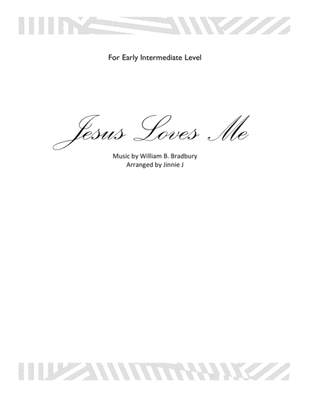 Free Sheet Music Jesus Loves Me For Piano Early Intermediate Level
