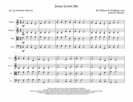 Jesus Loves Me String Quartet Sheet Music