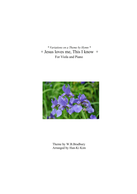 Free Sheet Music Jesus Loves Me This I Know For Viola And Piano