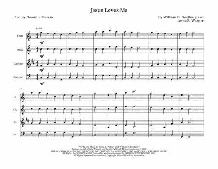 Jesus Loves Me Wind Quartet Sheet Music