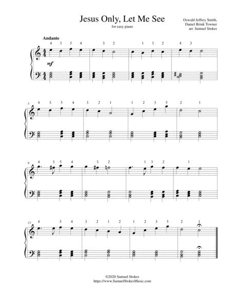 Free Sheet Music Jesus Only Let Me See For Easy Piano