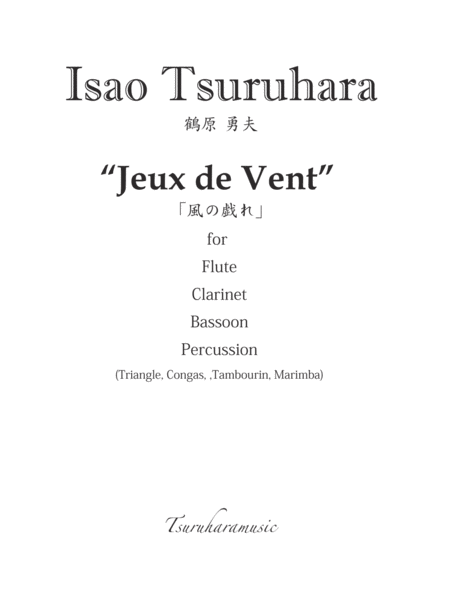 Free Sheet Music Jeux De Vent For Fl Cl Fg And Perc With Marimba
