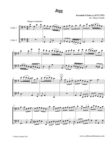 Jigg For Cello Duo Two Cellos Sheet Music