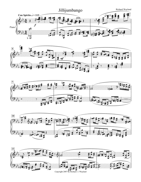 Free Sheet Music Jillijumbango