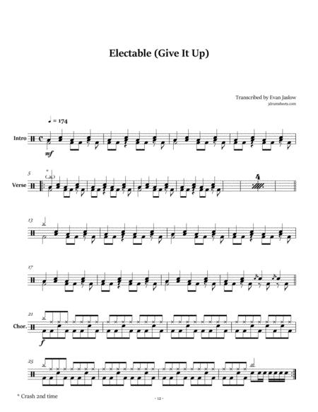 Free Sheet Music Jimmy Eat World Electable Give It Up