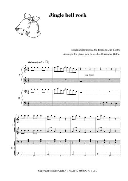 Jingle Bell Rock Easy Piano Duet Sheet Music