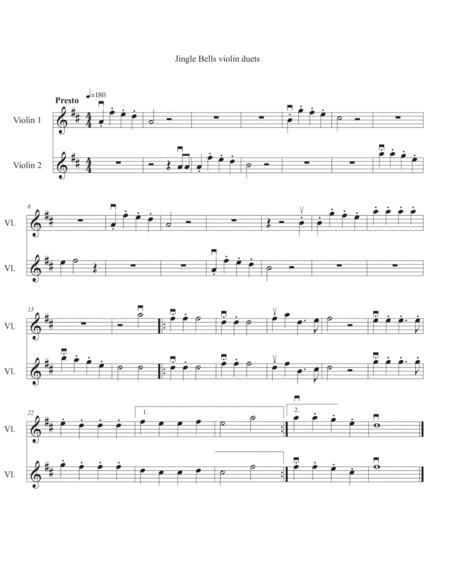 Free Sheet Music Jingle Bells 2 Violin