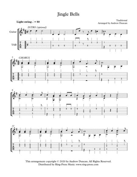 Free Sheet Music Jingle Bells Easy Classical Guitar