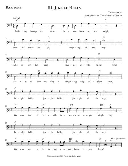 Free Sheet Music Jingle Bells For Baritone Voice