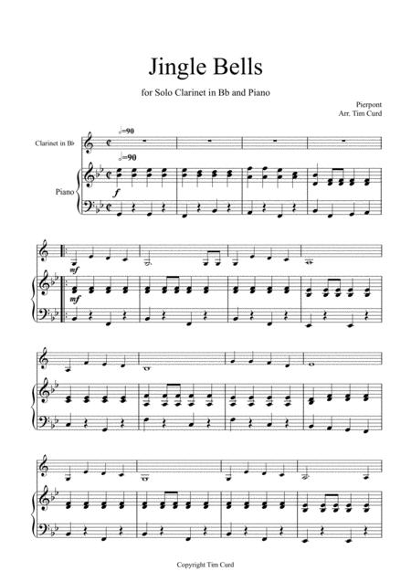 Jingle Bells For Solo Clarinet In Bb And Piano Sheet Music