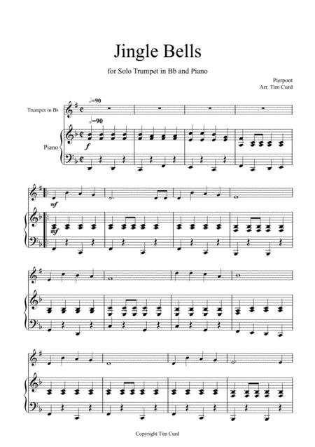 Jingle Bells For Solo Trumpet In Bb And Piano Sheet Music