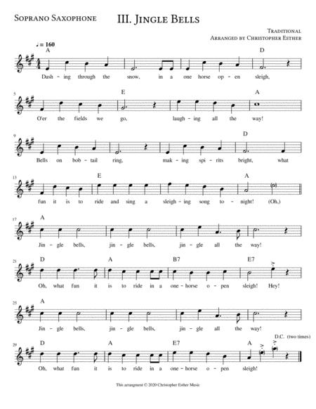 Free Sheet Music Jingle Bells For Soprano Saxophone