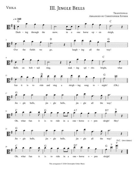 Free Sheet Music Jingle Bells For Viola