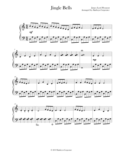 Jingle Bells Piano Level 2a Sheet Music