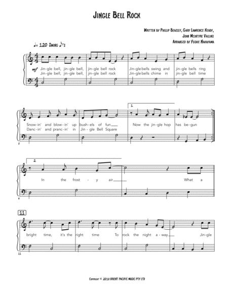 Jingle Bells Rock Easy Piano Elementary Level In C Sheet Music