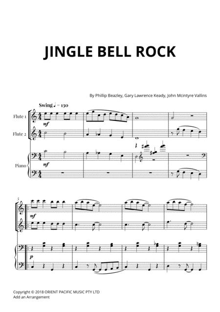 Jingle Bells Rock For 2 Flutes And Piano Sheet Music