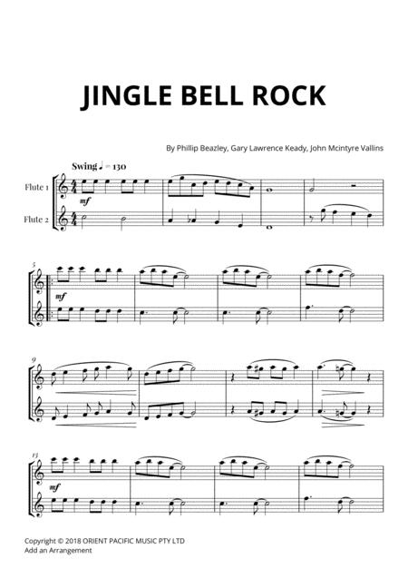 Free Sheet Music Jingle Bells Rock For 2 Flutes