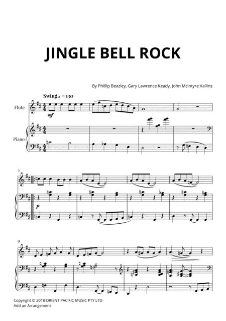 Free Sheet Music Jingle Bells Rock For Flute And Piano
