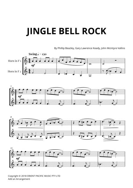 Free Sheet Music Jingle Bells Rock For French Horn Duet