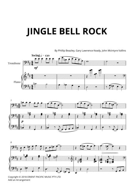 Free Sheet Music Jingle Bells Rock For Trombone And Piano