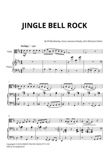 Free Sheet Music Jingle Bells Rock For Viola And Piano