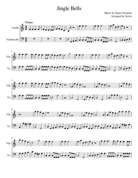 Jingle Bells Score For Violin And Cello Sheet Music