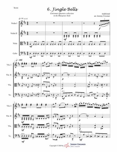 Free Sheet Music Jingle Bells String Quartet Advanced