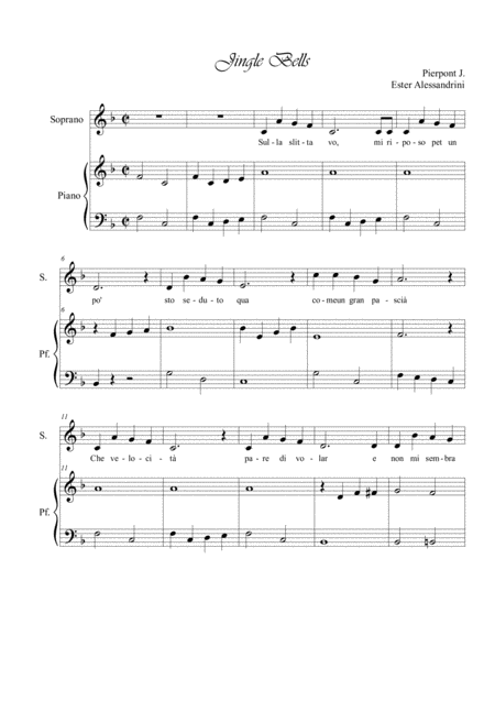 Free Sheet Music Jingle Bells Voce E E Piano