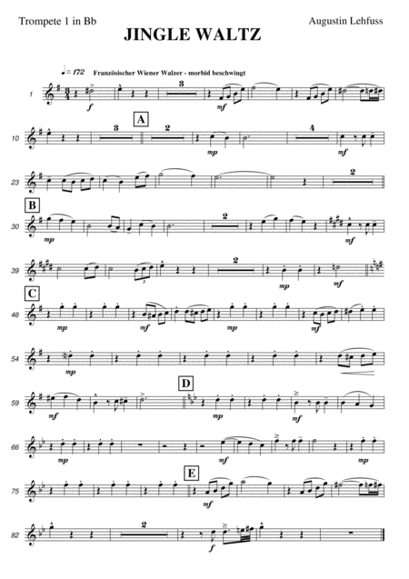 Free Sheet Music Jingle Waltz Jingle Bells For Brass Quintet As A Relaxed French Waltz