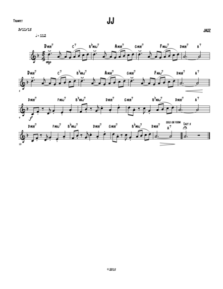 Free Sheet Music Jj Trumpet