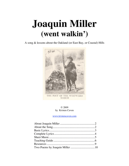 Joaquin Miller Went Walkin Sheet Music