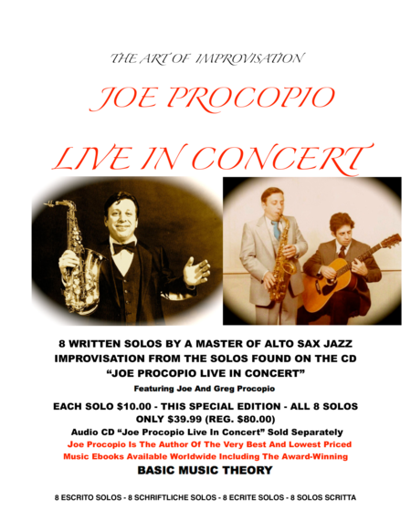 Free Sheet Music Joe Procopio Live In Concert