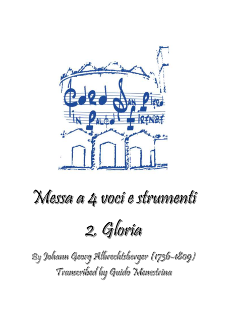 Johann Georg Albrechtsberger Messa A 4 Voci E Strumenti 2 Gloria Sheet Music