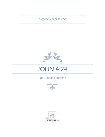 Free Sheet Music John 4 24 Flute And Soprano