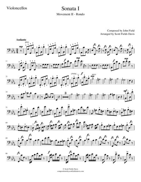 John Field Sonata I Movement Ii Arranged For Orchestra By Scott Fields Davis Cello Part Sheet Music