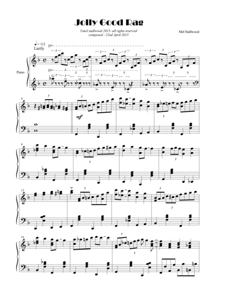 Jolly Good Rag Sheet Music