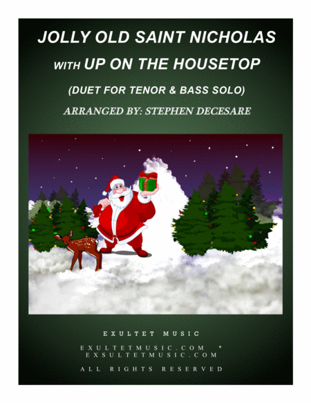 Jolly Old Saint Nicholas With Up On The Housetop Duet For Tenor And Bass Solo Sheet Music