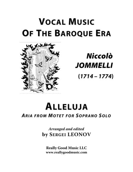 Free Sheet Music Jommelli Niccol Alleluja An Aria From Motet Care Deus Si Respiro Arranged For Voice And Piano A Minor