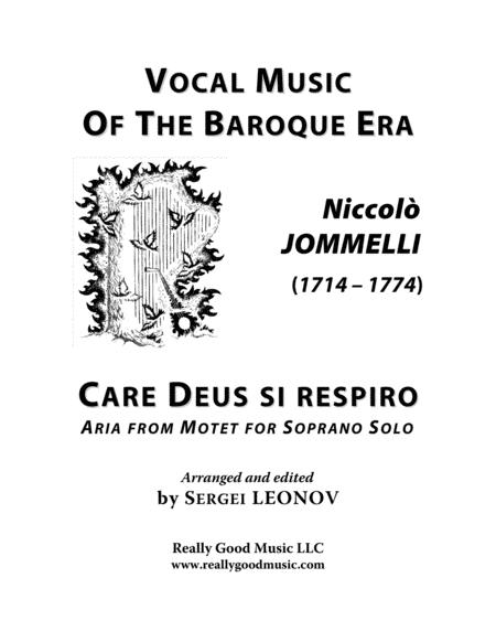 Jommelli Niccol Care Deus Si Respiro An Aria From Motet Arranged For Voice And Piano A Minor Sheet Music