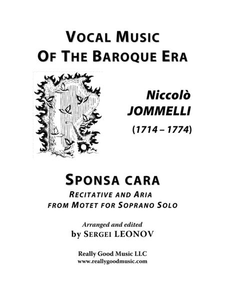 Free Sheet Music Jommelli Niccol Sponsa Cara Recitative And Aria From Motet Care Deus Si Respiro Arranged For Voice And Piano C Major