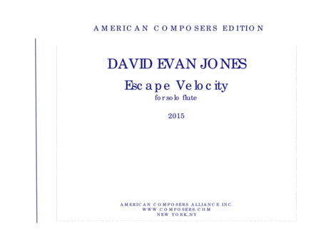 Jones Escape Velocity Sheet Music