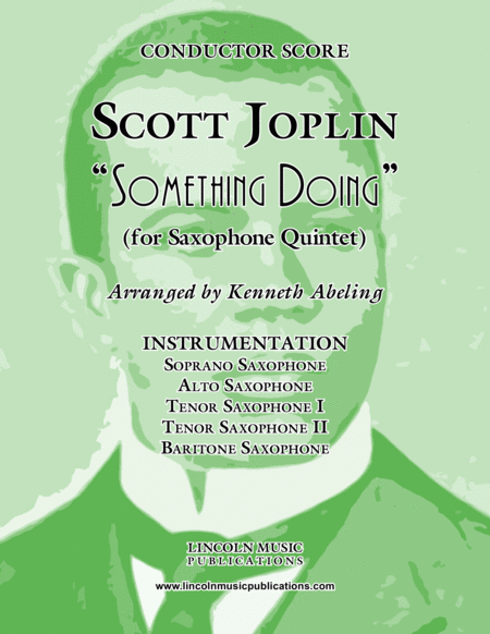 Joplin Something Doing For Saxophone Quintet Sattb Sheet Music