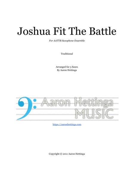 Joshua Fit The Battle Swingin Aattb Saxophone Quintet Sheet Music