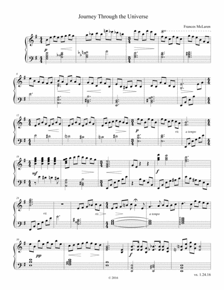 Journey Through The Universe Sheet Music